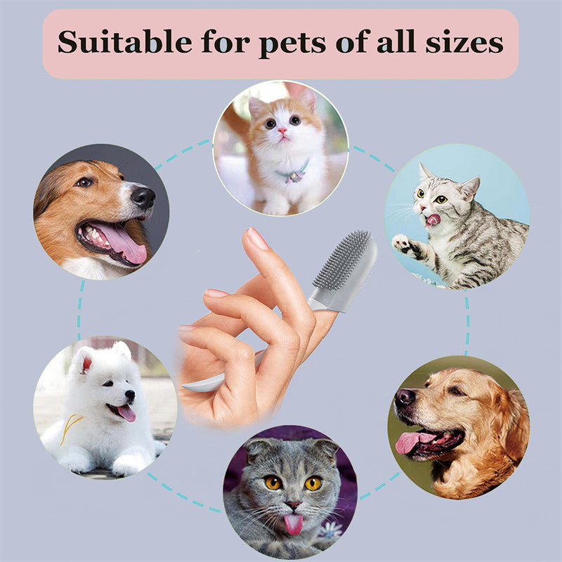 Pet Finger Toothbrush – Silicone Dental Care Tool for Cats & Dogs