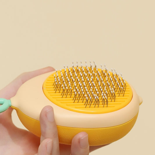 Creative Cat Grooming Brush Portable Massage Come One-Button Hair Removal for Cat & dog