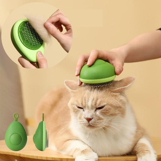 Creative Cat Grooming Brush Portable Massage Come One-Button Hair Removal for Cat & dog