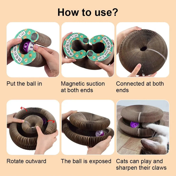Magnetic Organ Changeable Corrugated Paper Cat Scratch Board