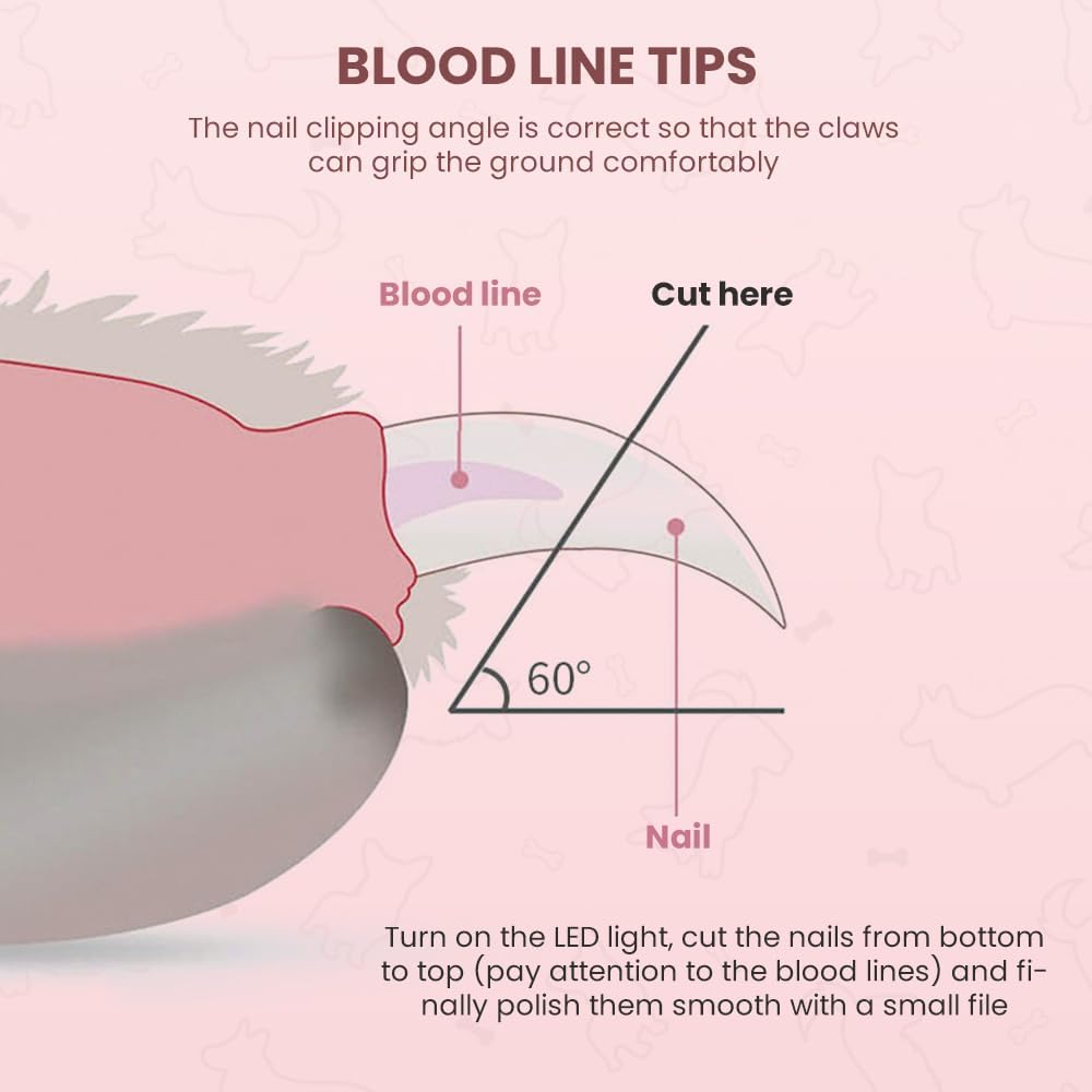 LED Pet Nail Clipper-- Safe, Bright & pain-free Nail Trimming for Cats & Dogs